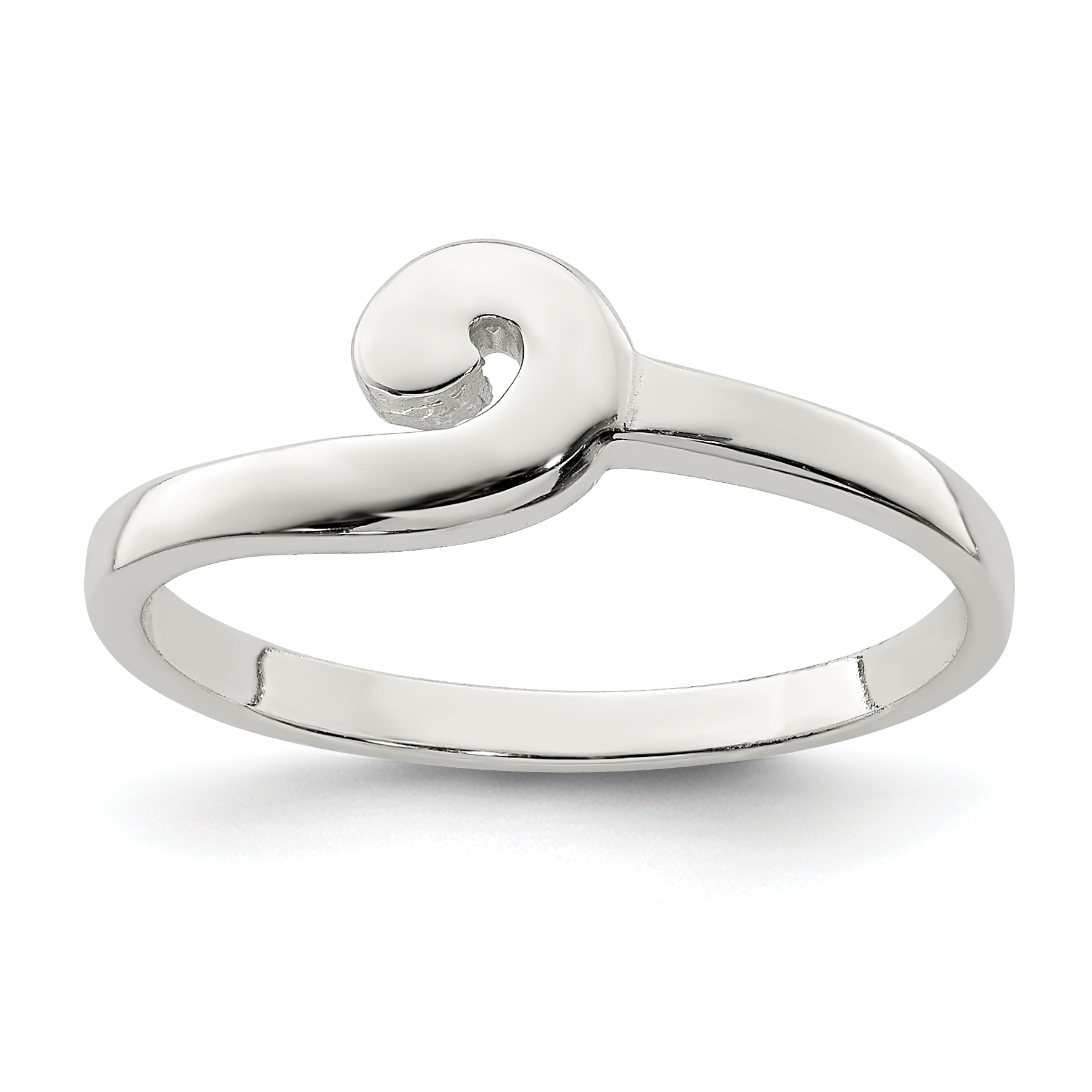 Sterling Silver Polished Swirl Ring (QR2821-6)