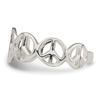 Sterling Silver Polished Peace Ring view 3