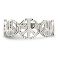 Sterling Silver Polished Peace Ring view 5
