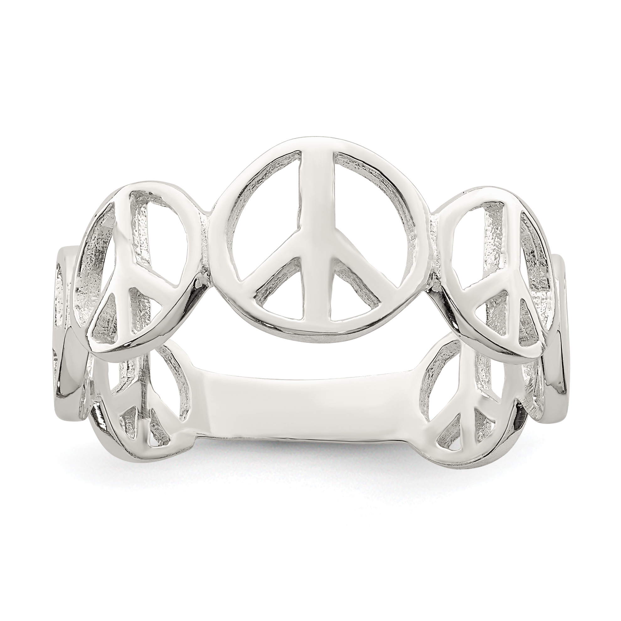 Sterling Silver Polished Peace Ring (QR2824-6)