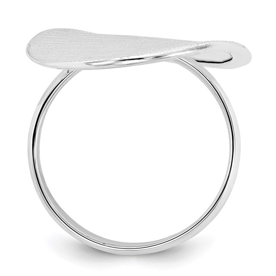 Sterling Silver Satin & Polished Fancy Oval Ring