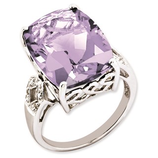 Sterling Silver Gemstone & Diamond Rings