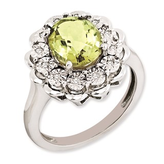 Sterling Silver Gemstone & Diamond Rings