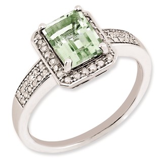 Sterling Silver Gemstone & Diamond Rings