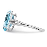 Sterling Silver Rhodium Sky Blue Topaz & Diam. Ring view 4