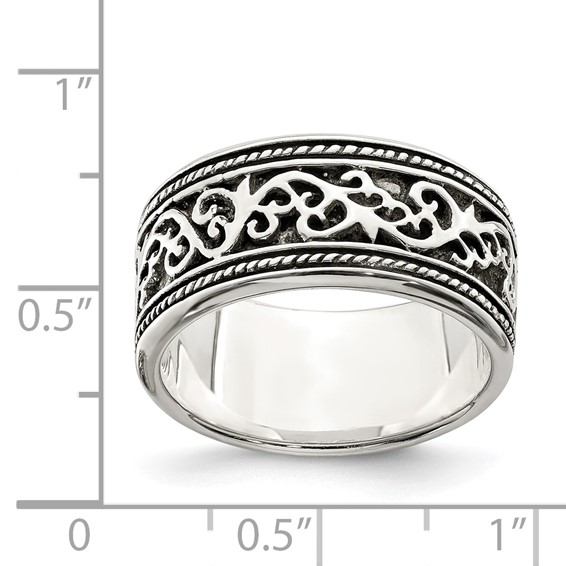 Sterling Silver Antiqued Band