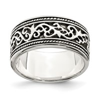 Sterling Silver Antiqued Band view 1