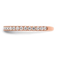 Sterling Shimmer Sterling Silver Rose-tone Flash Rose Gold-plated 28 Stone CZ Band view 3