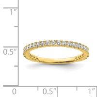 Sterling Shimmer Sterling Silver Gold-tone Flash Gold-plated 28 Stone CZ Band view 3