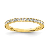 Sterling Shimmer Sterling Silver Gold-tone Flash Gold-plated 28 Stone CZ Band view 1