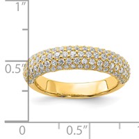 Affordable Expressions Sterling Silver Pavé Gold-plated CZ Ring view 5