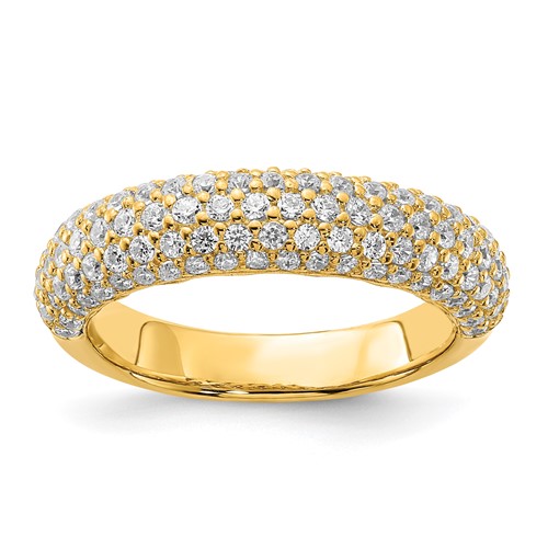 Affordable Expressions Sterling Silver Pavé Gold-plated CZ Ring