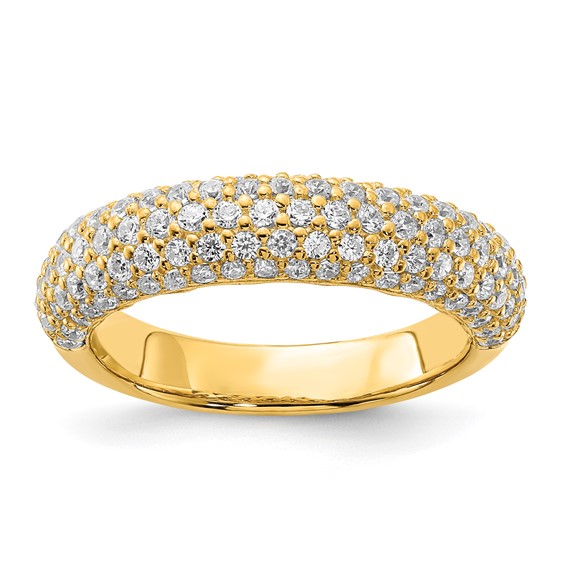 Affordable Expressions Sterling Silver Pavé Gold-plated CZ Ring