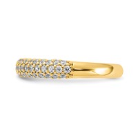 Sterling Silver Pavé Gold-plated 61 Stone CZ Ring view 3