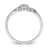 Sterling Silver Rhodium Plated Diamond Ring view 2