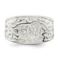 Sterling Silver Swirl Design Ring view 5