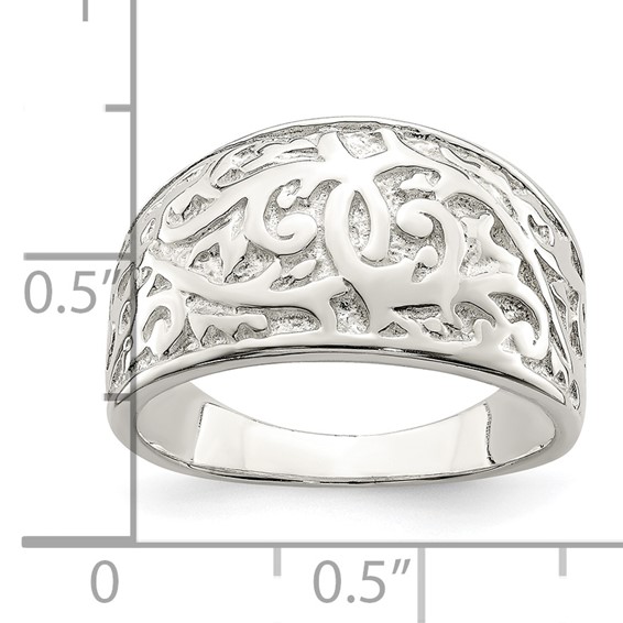 Sterling Silver Swirl Design Ring