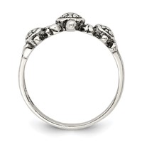 Sterling Silver Antiqued Turtle Ring view 2