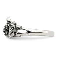 Sterling Silver Antiqued Turtle Ring view 4