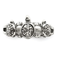 Sterling Silver Antiqued Turtle Ring view 5