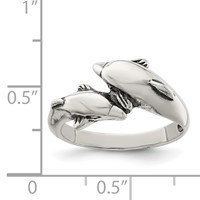 Sterling Silver Dolphin Ring view 3