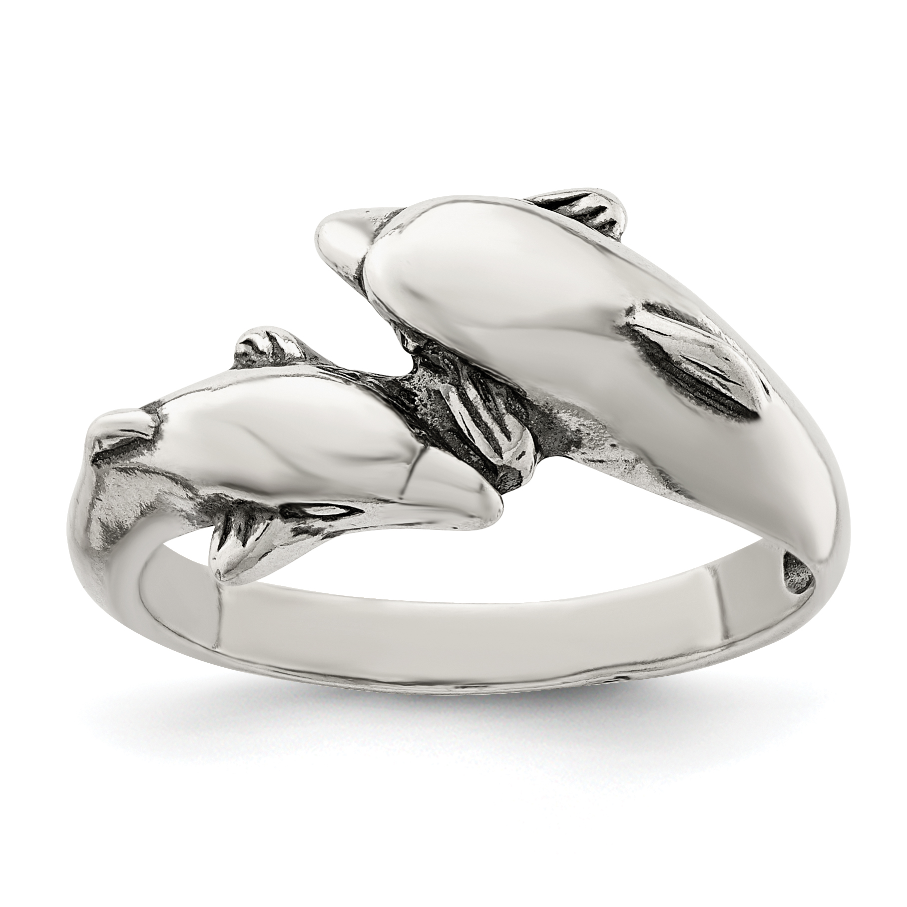 Sterling Silver Dolphin Ring (QR377-6)