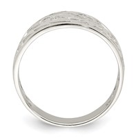 Sterling Silver Rhodium-plated Swirl Ring view 2