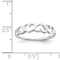 Sterling Silver Heart Ring view 3