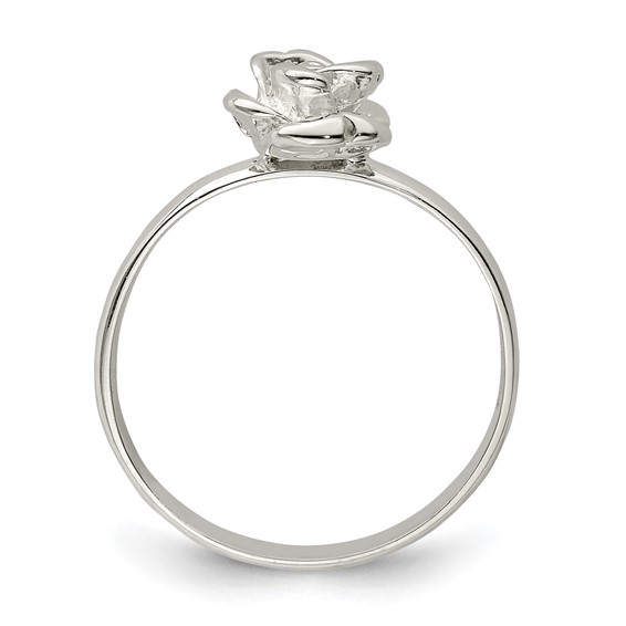 Sterling Silver 8mm Rose Ring