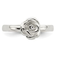 Sterling Silver 8mm Rose Ring view 5