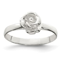Sterling Silver 8mm Rose Ring view 1