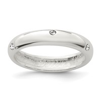 Sterling Silver Stellux Crystal Ring view 1