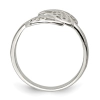 Sterling Silver Polished Filigree Ring view 2