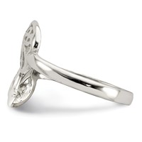 Sterling Silver Polished Filigree Ring view 4
