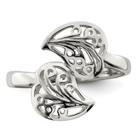 Sterling Silver Polished Filigree Ring view 5
