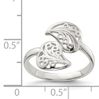 Sterling Silver Polished Filigree Ring view 3