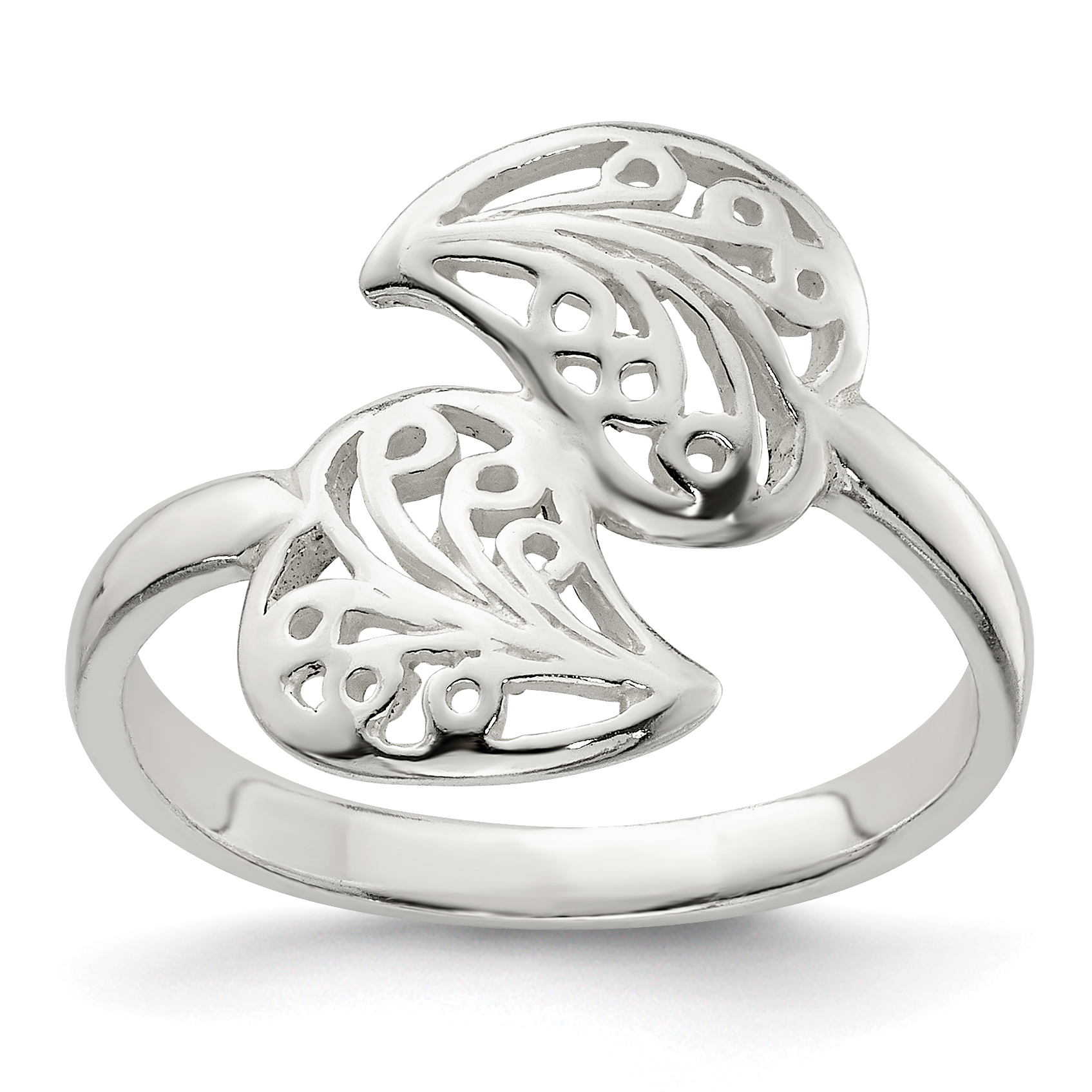 Sterling Silver Polished Filigree Ring (QR4198-6)