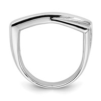 Sterling Silver Flat Top Ring view 2