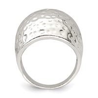 Sterling Silver Textured Dome Ring view 2