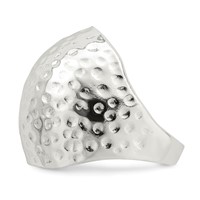 Sterling Silver Textured Dome Ring view 4