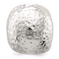Sterling Silver Textured Dome Ring view 5