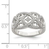 Sterling Silver Micro Pav? with Intricate Designs Ring view 3