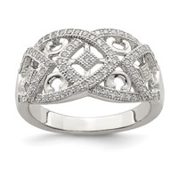 Sterling Silver Micro Pav? with Intricate Designs Ring view 1