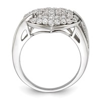 Sterling Silver CZ Heart Ring view 2