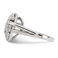 Sterling Silver CZ Heart Ring view 4