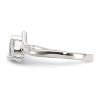 Sterling Silver Pear Shaped CZ Ring view 4