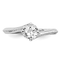 Sterling Silver Rhodium Plated CZ Ring view 5