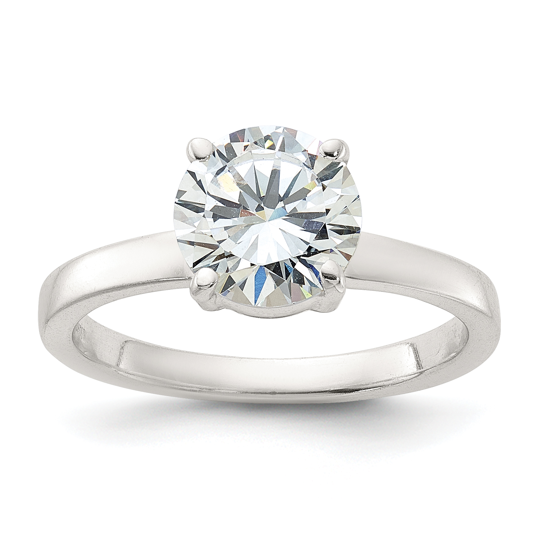 Sterling Silver Polished CZ Ring (QR4237-6)