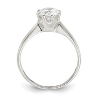 Sterling Silver Polished CZ Ring view 2