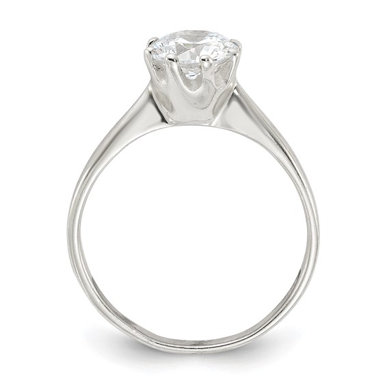 Sterling Silver Polished CZ Ring